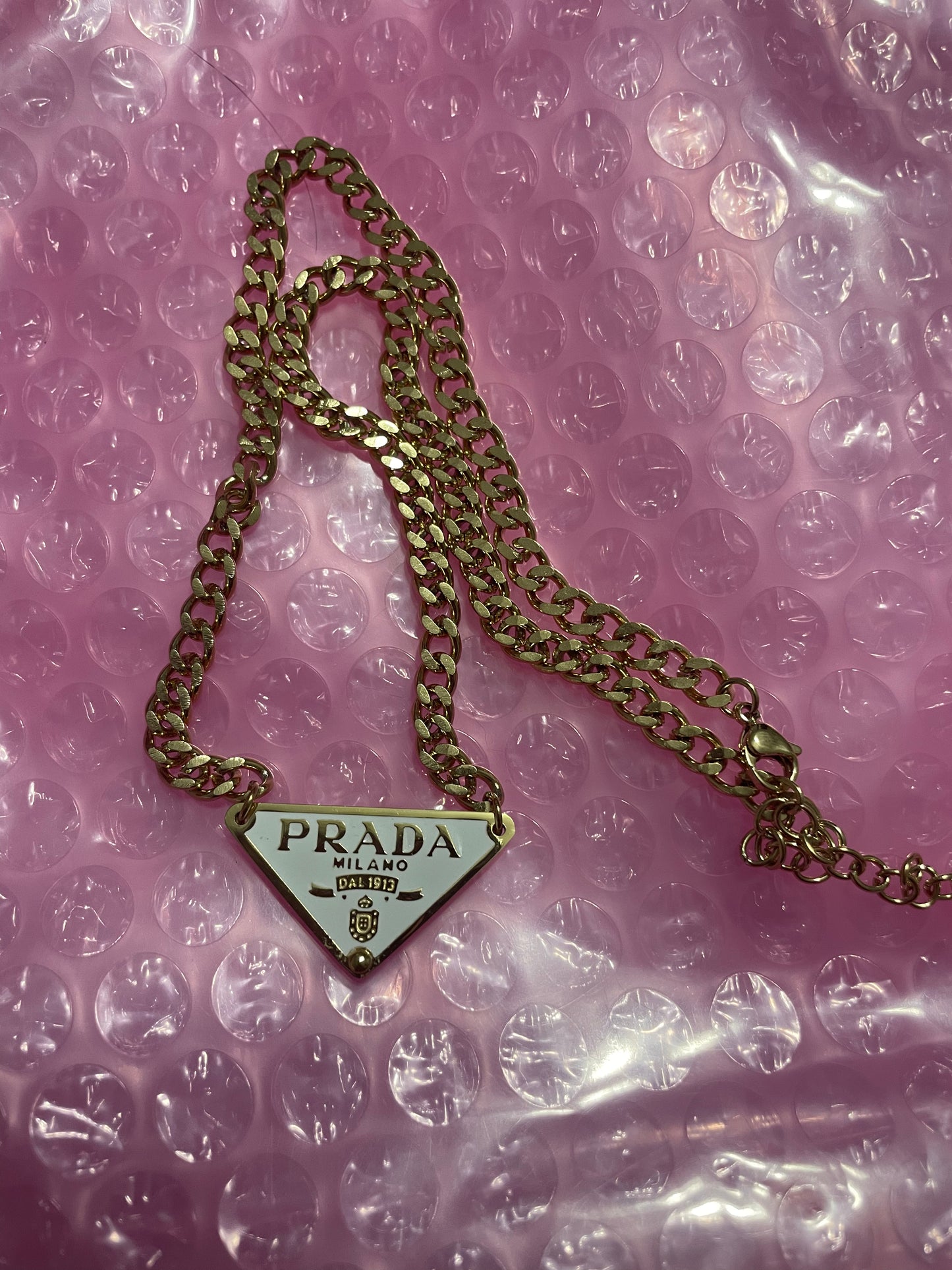 White and Gold Repurposed Necklace