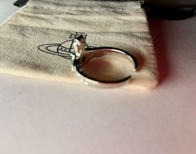 Vivienne Westwood Emerald and Silver Ring