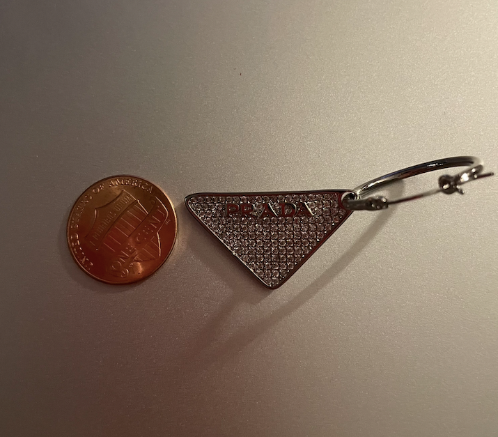 Silver Diamond Repurposed Earrings