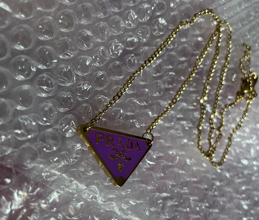 Purple and Gold Thin Chain Repurposed Necklace