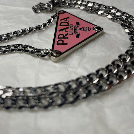 Pink and Silver Repurposed Necklace