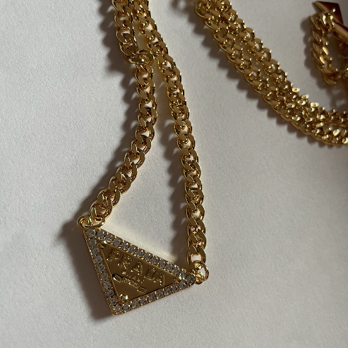 Gold Diamond Repurposed Necklace